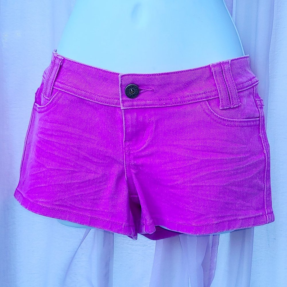 ZD Zanadi jeans shorts stretch cotton neon fuchsia